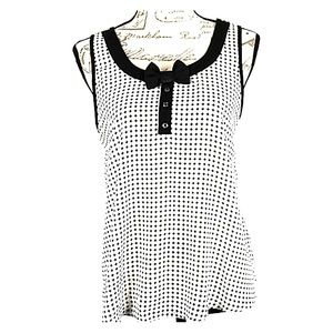 Camisole black white Minnie Mouse bowtie Costume M